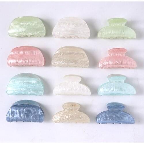 European And American Fashion Acrylic Marble Grab Clip One-piece Clip Hair Clip Back Head Hair Clip Side Clip Hair Accessories