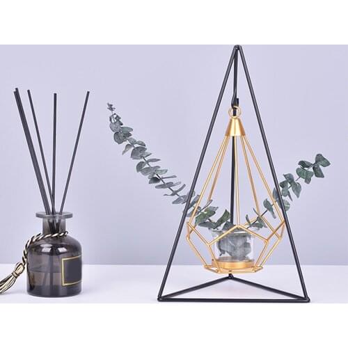 Small Tealight Candle Holders Nordic Style Geometric Candlestick Nordic Minimalist Style Ornaments Wall Sconce Matching Steel
