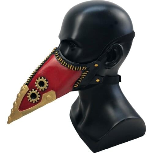 Anime My Hero Academia Overhaul Mask Cosplay Crow Mouth Plague Doctor Halloween Masks Steampunk Face Long Beak Gothic Helmet 06