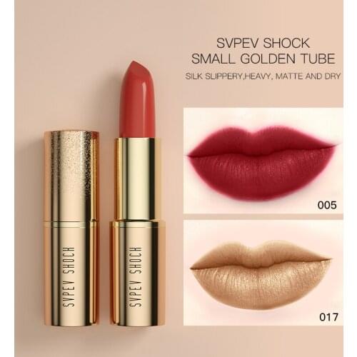 Hot sale matte lipstick lips makeup gold lipstick purple lipstick profession waterpoof lipstick lasting lips