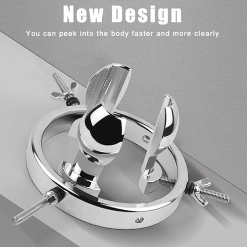 Metal Anus Pussy Dilator Anal SM toy For Woman butt Expansion Device Extreme Anal Vaginal Dilator Vaginal Speculum Mirror Adult