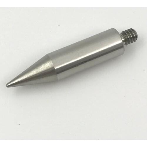 2pcs NEW 50mm Length Stainless Steel Prism Mini Pole Point - 1/4 Thread Mini Prism Sharp Pole Point Replacement