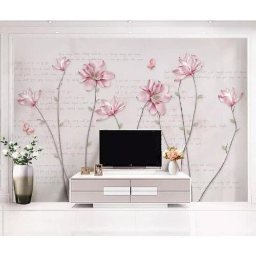 XUE SU Wall covering custom wallpaper simple fashion simple flower living room bedroom background wall 3D mural