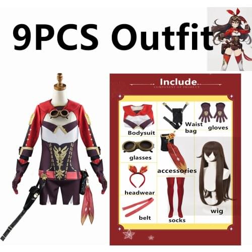 2021 New Anime Genshin Impact Amber Game Suit Gorgeous Uniform Cosplay Costume Full Set Party Halloween Women Free Shipping
