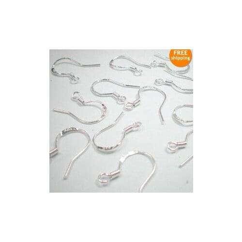 Wholesale High Quality Silver Earrings,10pairs SS 925 Silver Ear Hooks 15mm Earring Jewelry Finding