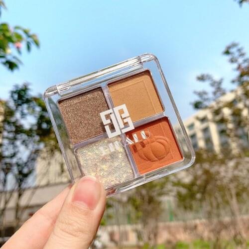 COD Eyeshadow Palette Aksen Payet Shimmer 4 Warna Anti Air Gaya Korea Untuk Makeup Mata AVTON