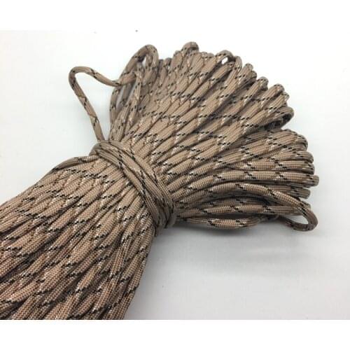 10yds/Lot Mxi color Paracord Bracelets Rope 7 Strand Parachute Cord CAMPING HiKING #Gray+balck+white