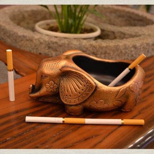 Large capacity ashtray Home Retro elephant smoke Accessories creative desktop Decoration Crafts Men Gadget Fathers Day Gift