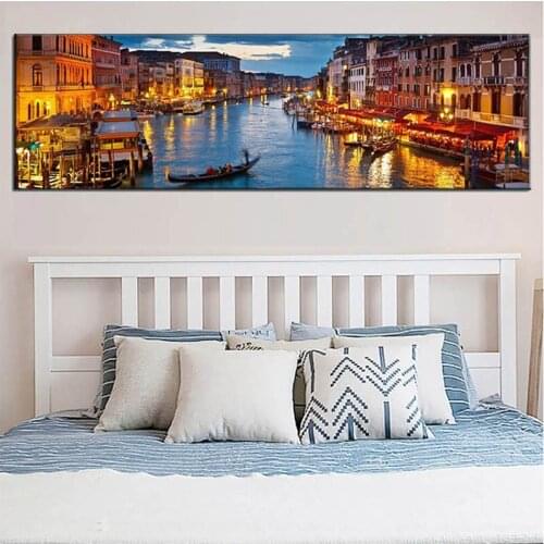 Landscape water town 5D Diy Diamond Painting cross stitch Diamond mosaic full squareround diamond embroidery modern decorZP-3442