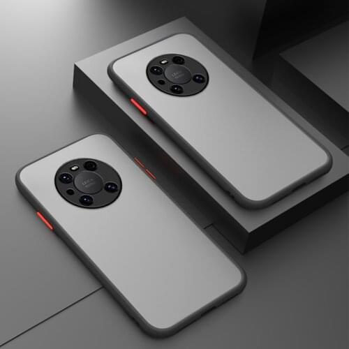 Shockproof Silicone Bumper Matte Case For Huawei P50 P40 P30 Mate 40 30 20 Lite Nova 7 6 8SE Pro P Smart Y7A Clear Hard PC Cover