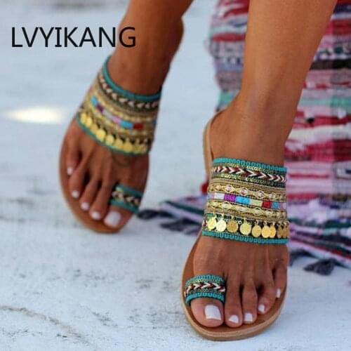 Women Artisanal Sandals Flip-Flops Handmade Greek Style Boho Flip Flop Sandals Streetwear Fashion Shoes Women Chaussures Femme