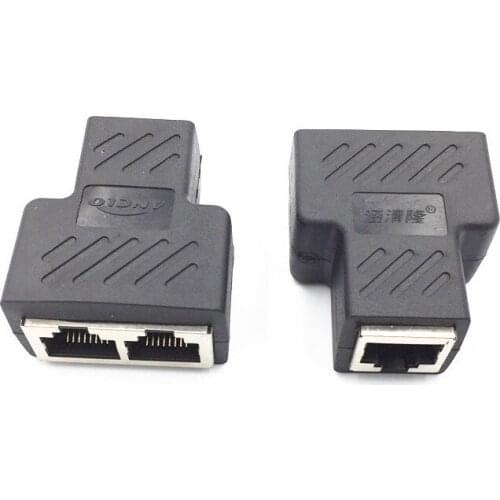 2PCS RJ45 Connector RJ45 Splitter 8P8C Network Adapter Extender Connector Suitable for Cat5E Cat6 Cat7 Ethernet Router Function