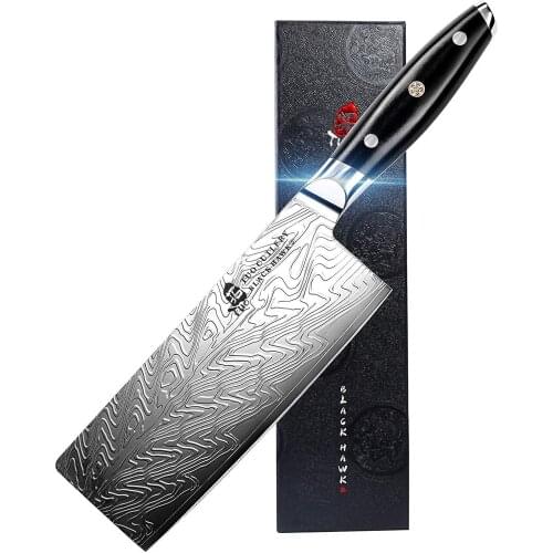TUO Vegetable Meat Cleaver Knife - Chinese Chefs Knife 7-inch High Carbon Stainless Steel - Kitchen Knife with G10 Full Tang h