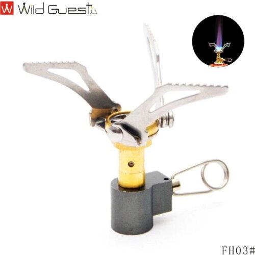 45g Mini stove camping stove head outdoor portable folding survival stove pocket picnic gas stove wild guest camping stove