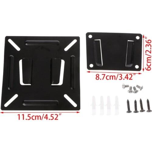Universal 12-24 Inch Monitor LCD LED TV Wall Mount Bracket Flat Panel Holder Stand