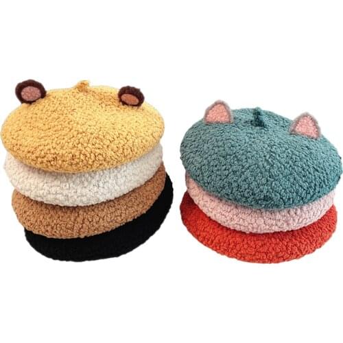 8 Colors Baby Hat for Boys Girls Warm Baby Winter Hat Kids Berets with Decorative Cartoon Animals Ears Cute Cap Newborn Hat 1PC