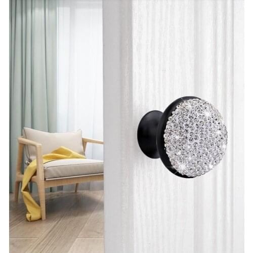 1Pcs Diamond Crystal Handle Creative Cabinet Drawer Wardrobe Crystal Mushroom Handle American Single Hole Diamond Handle Handle