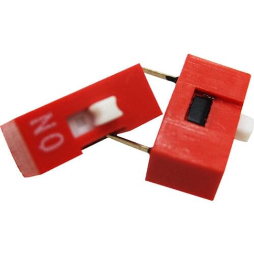 100pcs 1P 1 Position DIP Switch 2.54mm Pitch 2 Row 2 Pin DIP Switch