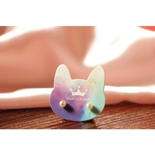 100pcs/lot Kraft Fashion Jewelry Necklace Earring Key Chain Brooch Card Colorful Rainbow Paper Card Hang Tag Jewelry Displays