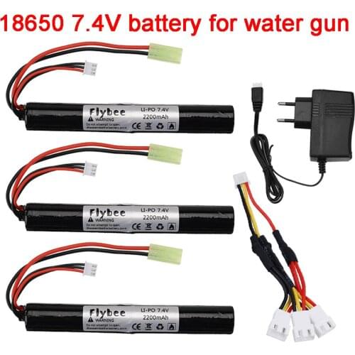 18650 7.4v 2200mah Airsoft Gun Lipo Battery 2S for AKKU Mini Airsoft gun water Gun Battey Parts 7.4v Power battery for water gun