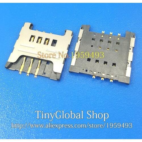 2pcs/lot Coopart new sim card reader slot tray connector replacement for Samsung S3580 C5530 S7070 C3300 S5360