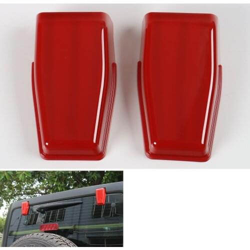 2pcs/pair Red Rear Tail Door Gate Hinges Engine Hood Hinge Cover Trim Car Accessories For Jeep Wrangler 2008-2016 Car-stying
