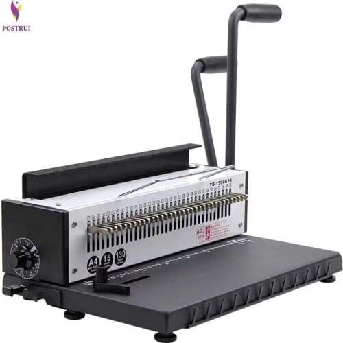 34 Holes Manual Wire binding machine Metal Spiral Wire Spool Binding Machine A4 Binder Puncher machine