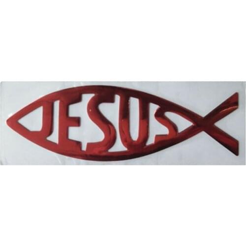 Jesus Fish 3D Car Sticker Soft PVC Chromed Emblem Badge Car Styling Decoration Waterproof Decal Christian Decal Sticker U1JF