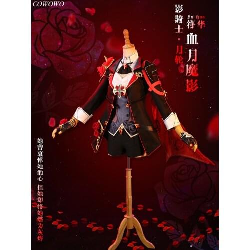 Anime!Honkai Impact 3 Fu Hua XueYueMoYing New Skin Handsome Uniform Cosplay Costume Halloween Party Suit For Women Free Shipping