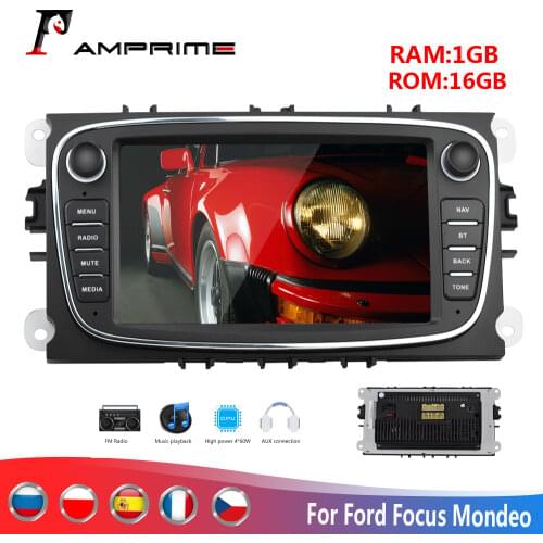 AMPrime Android 2Din Car Multimedia player 7" Autoradio For Ford/Focus/C-Max/Mondeo/Galaxy GPS Wifi Car Radio Mirrorlink FM USB