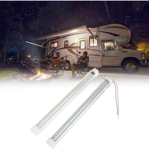 108LED Car Interior White Strip Light Bar With Switch For Van Cabin Lorry Truck