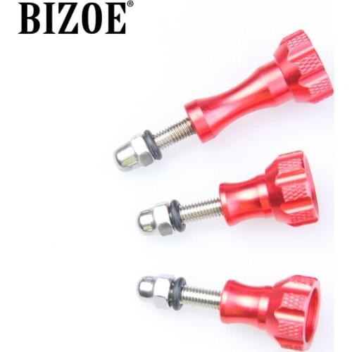 BIZOE Accessories 1 Long +2 Short Colorful Thuss Aluminum Bolt Nut Screw for Hero5 4 3 3+ 4 SJ4000 XIAOYI 2 4K Mount