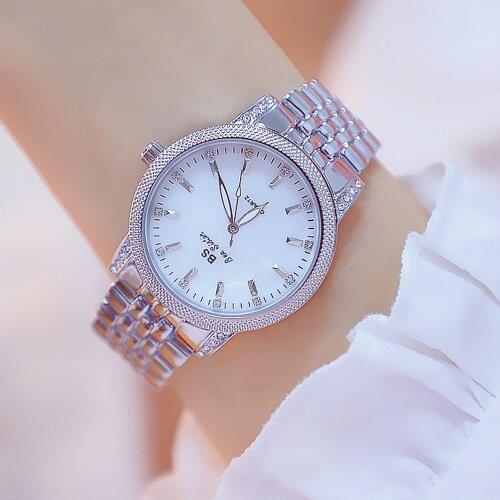 Silver Womens Watches Fashion Women Wrist Watch Luxury Ladies Watch Women Bracelet Reloj Mujer Relogio Feminino zegarek damski