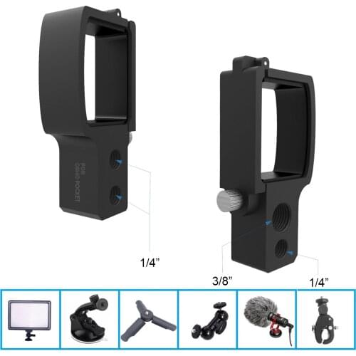 Expansion Panel Mount Holder 1/4 3/8 Inch Interface Extension Adapter for DJI Osmo Pocket/Pocket 2 Gimbal Camera Accessories