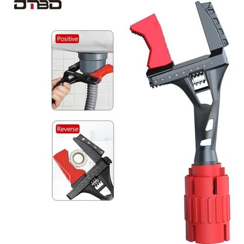 DTBD 24 in 1 Bathroom Wrench Sink Wrench Multi-function Large Opening Adjustable Cutable Water Pipe Sink Special Hand Tool