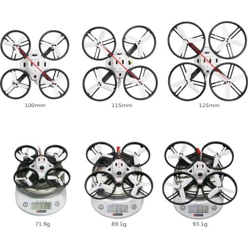 KINGKONG ET100 100mm / ET115 115mm / ET125 125mm PNP frame kit Brushless FPV RC Racing Drone Mini Quadcopter with Receiver kit