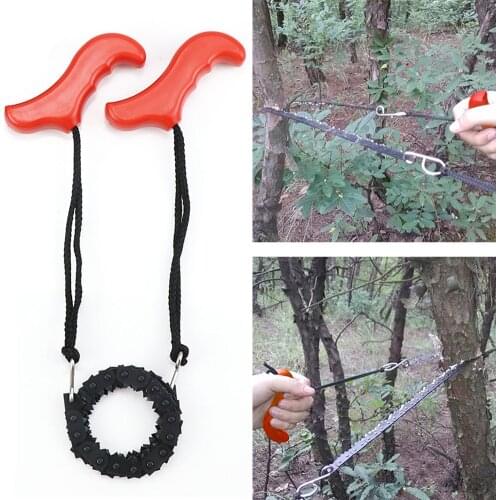 Pocket Hand Chainsaw Woodworking Survival Wire Manual Saw Camp Hike Fish Cutter Emergency Survival Hand Zipper Saw