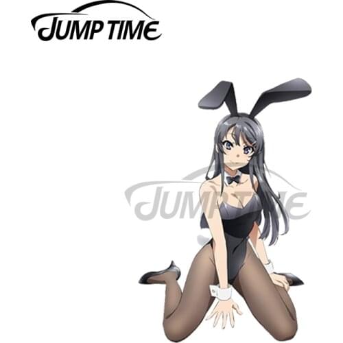 JumpTime 13 x 4.3cm For Bunny Girl Senpai Decal Surfboard Laotop Car Stickers Windshield Scratch-Proof Laptop Cartoon Graphics