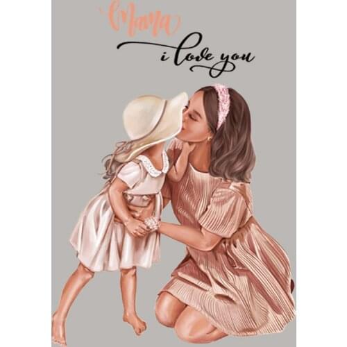 Great Mothers Day Letter Patches Diy Vinyl Fashion Appliqued Heat Transfer Tops Applique Iron On T-Shirt Jeans