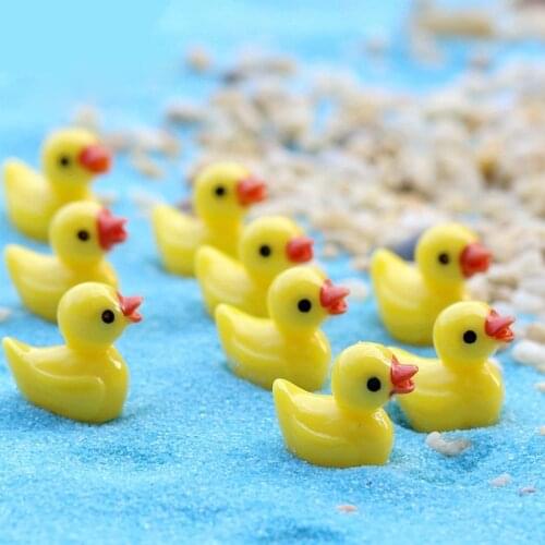New Miniature Little Yellow Duck 10Pcs DIY Crystal Slime Supplies Accessories Phone Case Decoration for Slime Filler Kids Toys E