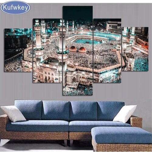 Full,Diamond Embroidery Islamic Muslim Mosque,5D diy Diamond Painting,Amsterdam Stitch Cross ,Diamond Mosaic,diamond pattern,art