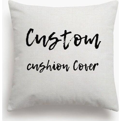 Custom Cushion Cover Linen Fabric One Sided Print Cushion Covers Your Own Photos Images Pillow Case