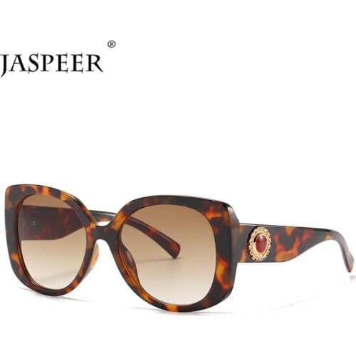 JASPEER Big Frame Sunglasses Women Fashion Shades UV400 Driving Sun Glasses Men Vintage Oversized Glasses Fashion Eyewear