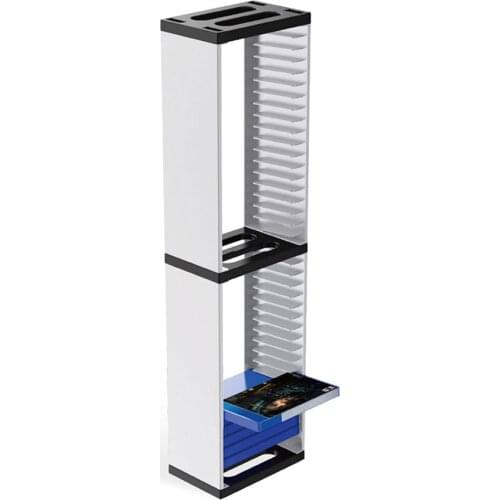 Game Cd Storage Rack For PS5 Game Disc Tower Stand CD Storage Holder Disc Box And Disc Rack Game Cases Organizer For PS5
