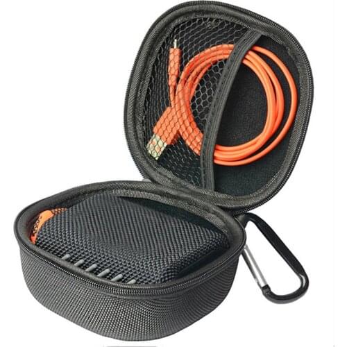 Bluetooth Speaker Zipper Storage Bag Carrying Cable Accessories Hard EVA Case With Hand Strap For JBL GO3 Portable Speaker