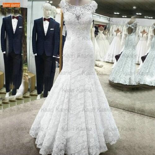 Sexy Mermaid Wedding Gowns 2021 White Lace vestido de noiva Sleeveless Slim fit Bridal Dresses Gala Actual Images hochzeitskleid