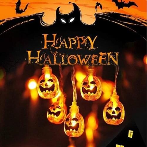 LED Halloween Solar Pumpkin String with 8 Modes IP65 Waterproof Light Controlled Light Suitable for Party Prom Decoration