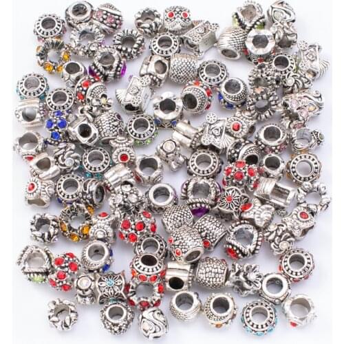 50Pcs Mixed Loading Zinc Alloy Tibetan Charms Beads Pendant Accessory For DIY Bracelet Necklace Jewelry Making