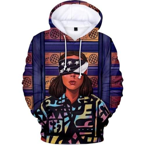 Stranger Cosplay Things Eleven Printed Hoodie Cosplay Hooded Costume Pullover Jacket Printed Hooded Sweatshirt