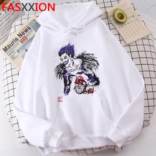 Harajuku Death Note Cool Japanese Anime Unisex Hoodies Men Cute Graphic Cartoon Streetwear Sweatshirt Kawaii Manga Hoody Male